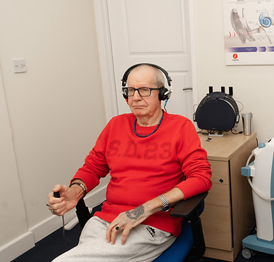 Hearing test equipment prepared for an appointment